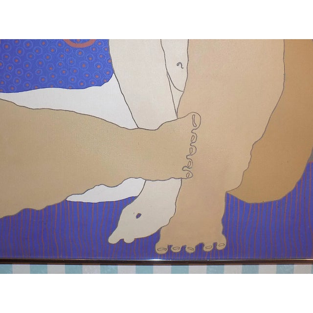 Original Post Modern Oil on Canvas-Seated Nude Female-Signed-Gabriella Sanchez-Listed American Artist For Sale - Image 4 of 8