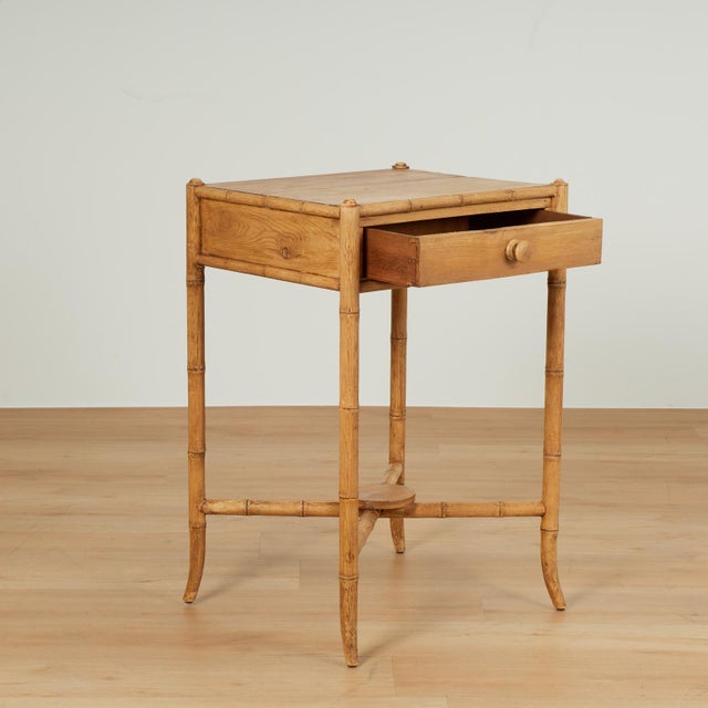 Late 19th Century Pair of Antique English Pine Faux Bamboo Stands For Sale - Image 5 of 17