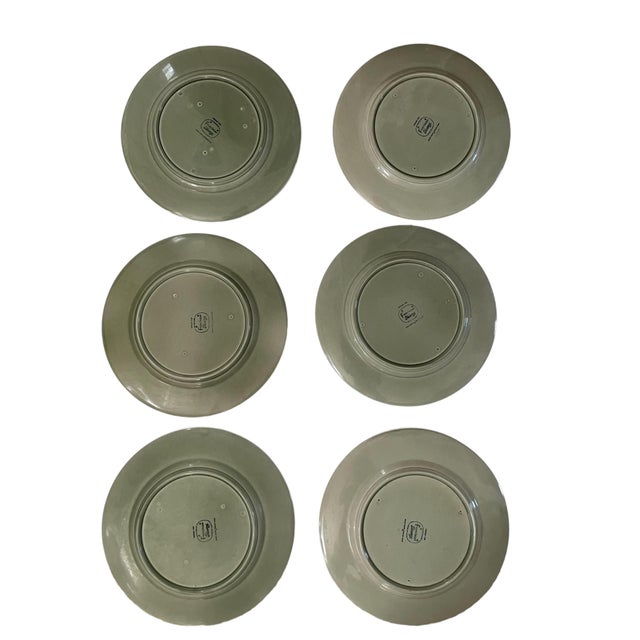 Mid-Century Modern Franciscan Discovery Emerald Isle Dinner Plates, Set of Six For Sale - Image 3 of 5