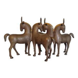 1970s Loet Vanderveen Bronze Sculpture "Horses Four" LTD Edition