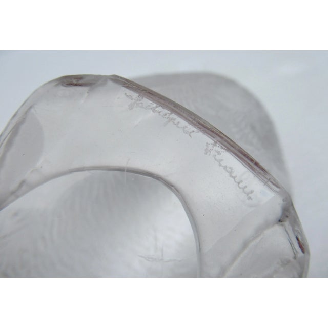 Vintage C.1980's French Lalique Signed Crystal Frosted Quail And/Or Partridge Accent Piece For Sale - Image 11 of 13