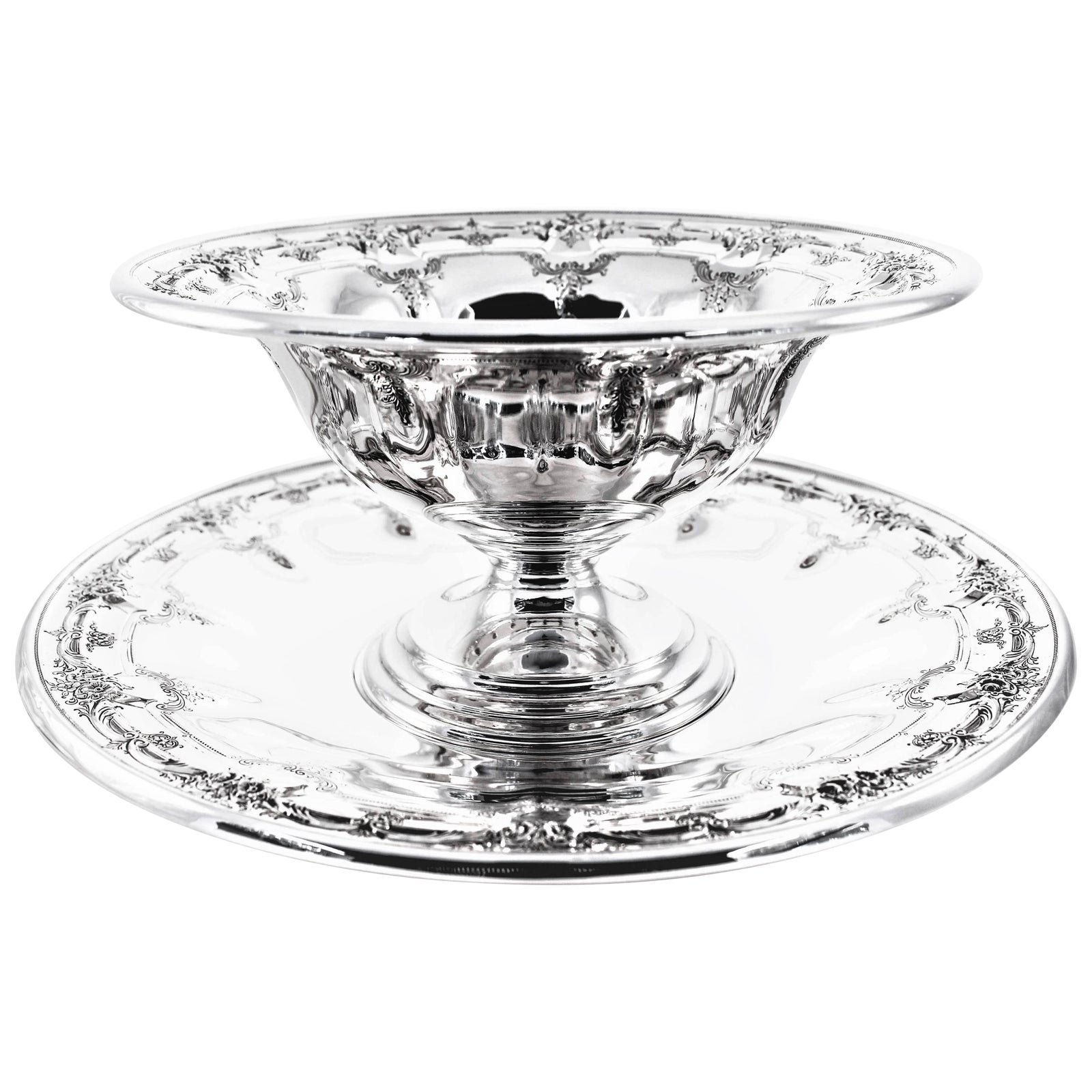 Bowl on Pedestal With UnderTray Chairish