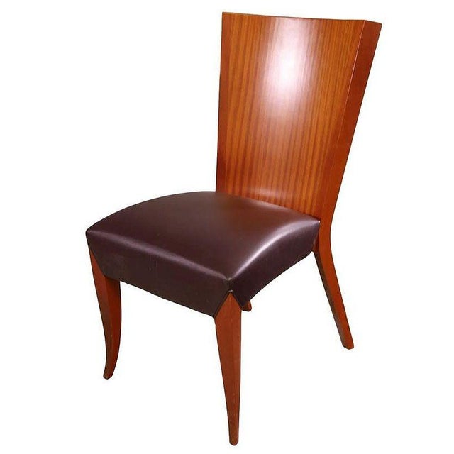 Contemporary 1990s Dakota Jackson "Aldabhra" Sculptural Side Chair With Black Leather Seat For Sale - Image 3 of 4