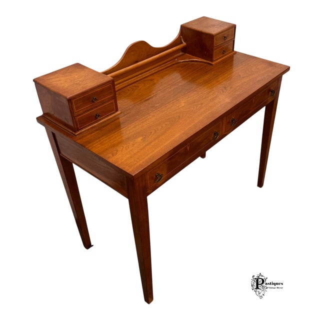 Vintage Federal Style Mahogany Vanity / Writing Desk For Sale In Greensboro - Image 6 of 9