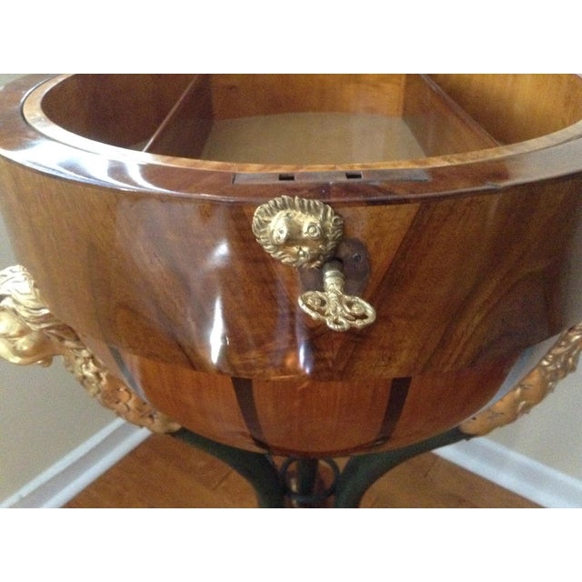 Late 19th Century Vintage Empire Half Globe Side Tables- A Pair For Sale - Image 4 of 10