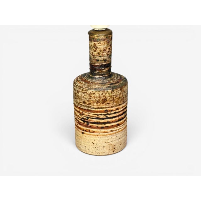 1950s Tue Poulsen, Table Lamp, Beige Stoneware, Denmark For Sale In New York - Image 6 of 11