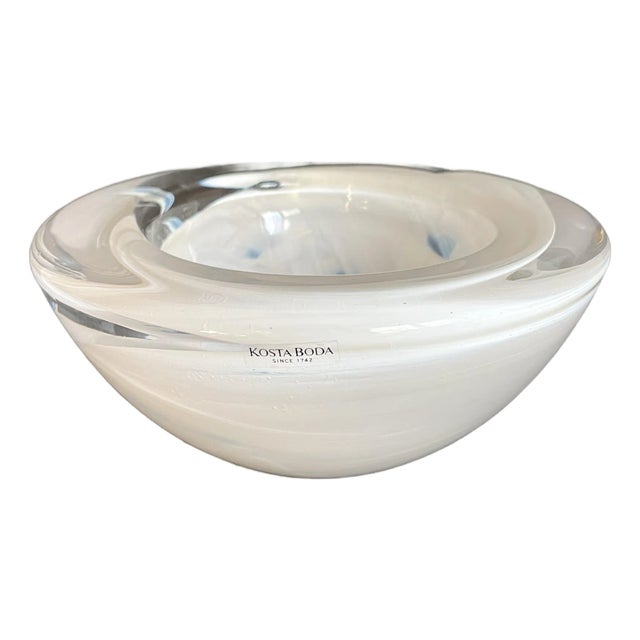 Swedish Kosta Boda "Atoll" Art Glass Bowl Designed by Anna Ehrner For Sale