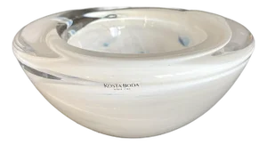 Swedish Kosta Boda "Atoll" Art Glass Bowl Designed by Anna Ehrner