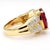 Metal 10 Carat Rubellite Tourmaline Diamond 18k Gold Vintage Cocktail Ring, Size 7.75 For Sale - Image 7 of 12