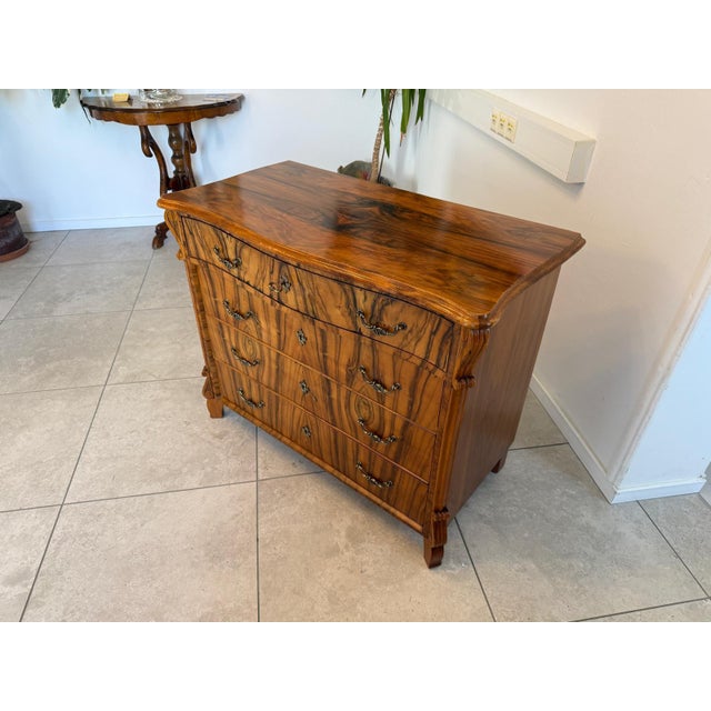 Biedermeier Walnut Veneered Chest of Drawers For Sale - Image 5 of 15