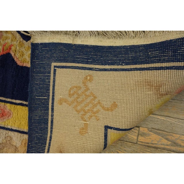 1930s Blue Navy Dragon Traditional Antique Chinese Peking Rug 8' X 10'10" Rug For Sale - Image 9 of 9