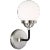 The Cafe one light vanity fixture in brushed nickel provides abundant light for your bath vanity, while adding a layer of...