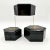 Black Vintage Nesting Black Lacquer Finish Boxes With Gold Print Design Set of Three Made in Japan For Sale - Image 8 of 12