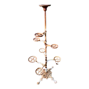 Mid 20th Century Cast Iron Spiral Plant Stand
