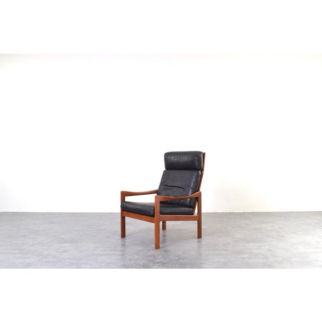 1960s Mid-Century Modern Teak Lounge Chairs by Illum Wikkelsø for Niels Eilersen, 1960s, Set of 2 For Sale - Image 5 of 17