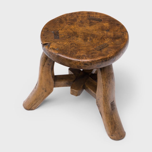 Chinese Chinese Petite Burl Top Stool, C. 1850 For Sale - Image 3 of 3