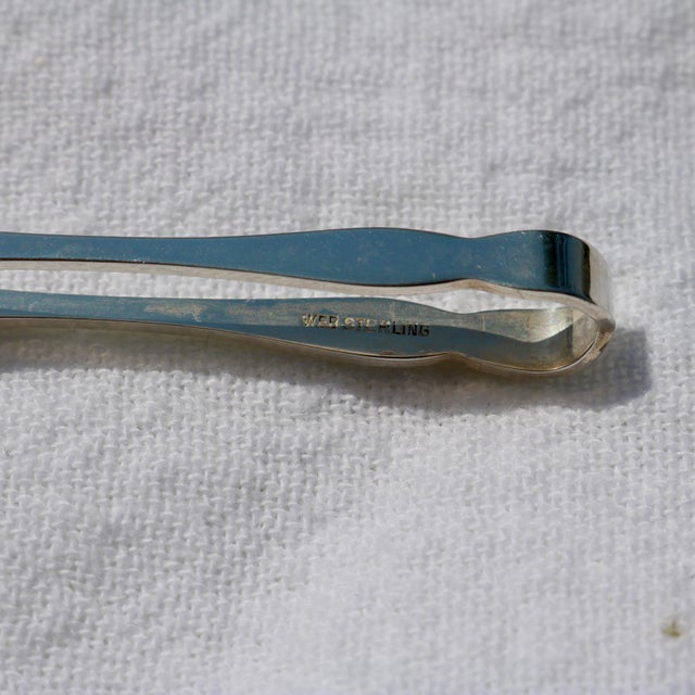 Mid 20th Century Sterling Silver Sugar Cube Tongs by Web Silver Company For Sale - Image 4 of 11