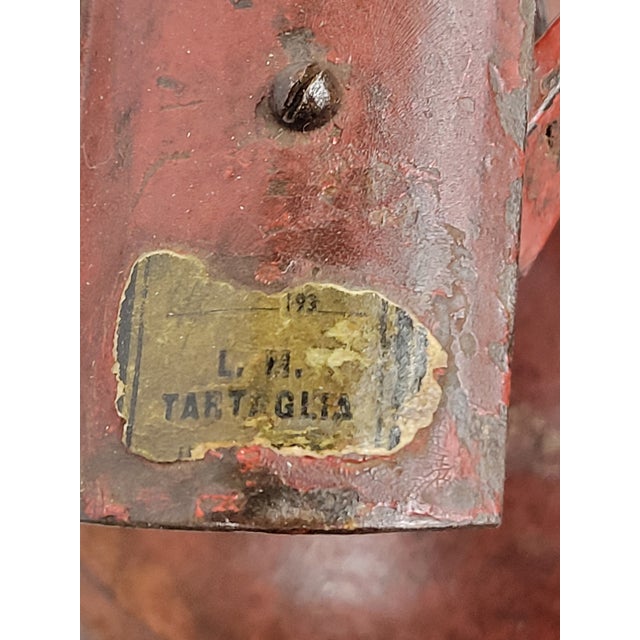 Metal Antique 19th Century John Chatillon & Sons Painted Red Cast Iron and Brass Scale For Sale - Image 7 of 10