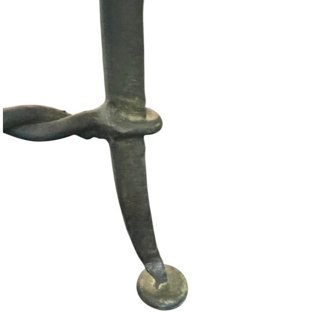 Mid-20th Century French Neoclassical Art Deco Wrought Iron Armchairs in the Manner of Gilbert Poillerat - Pair For Sale - Image 15 of 17