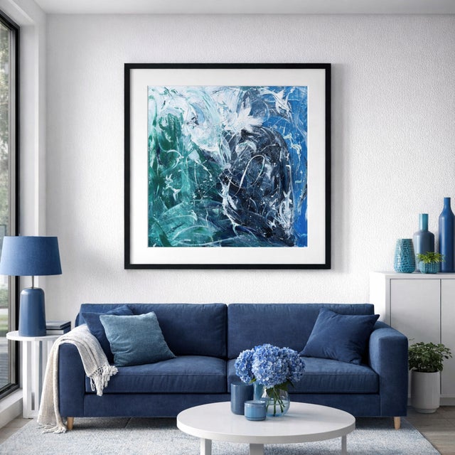 Abstract Expressionist Limited Edition Art Print (1/16) Wave Acrylic by Shabs Beigh For Sale - Image 4 of 5