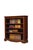 K0616 simple and elegant victorian bookcase in solid oak, having oversailing top above a shallow frieze and three height...
