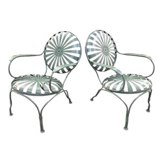 Francois Carre Petite Lounge Chairs - A Pair, Restored For Sale