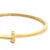 Tiffany and Co. Tiffany & Co T1 Bracelet 18k Yellow Gold Wide Hinged Narrow Bangle For Sale - Image 4 of 5