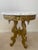 Victorian Style Oval Marble Top Gold Color Accent Table Vintage Excellent Condition For Sale In Denver - Image 6 of 10