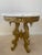 Vintage Victorian Style Oval Marble Top Gold Color Accent Table Excellent Condition For Sale In Denver - Image 6 of 10