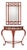 20th-C. Chinese Red Chippendale Style Tole Metal Mirror and Console Table For Sale