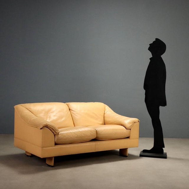 Two-seater 'Serenade' sofa designed by Tito Agnoli for Poltrona Frau in the 1980s. This piece combines the iconic design...