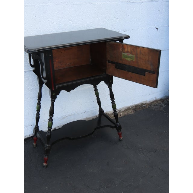 Wood Metal Stampings Radio Smoker No 76 Early 1900s Tobacciana Humidor Cabinet 6570 For Sale - Image 7 of 18