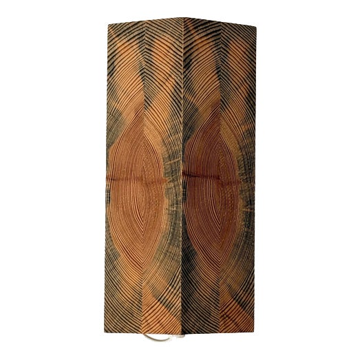 Scandinavian Modern Pine Wall Sconce with Black Grain, Sweden, 1980s For Sale