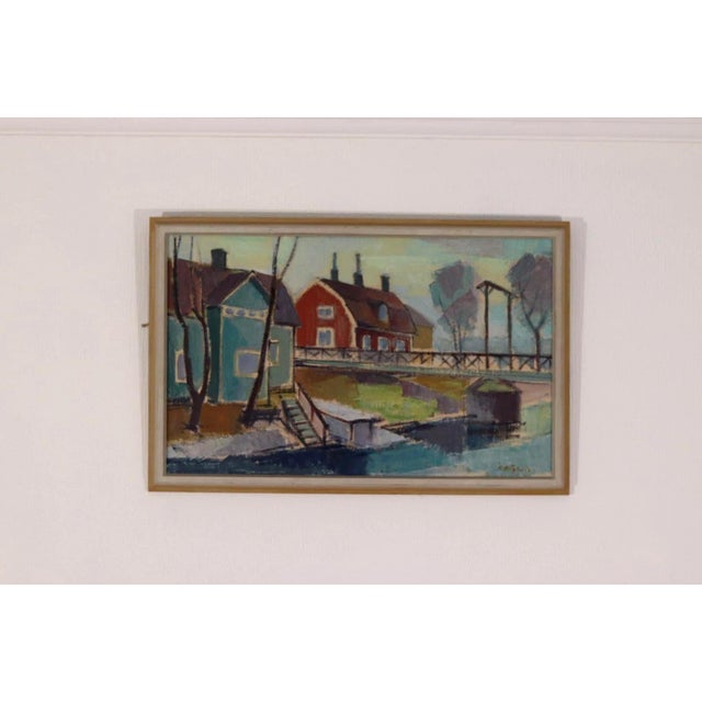 G. Höglund, Harbour Scene, 1960s, Oil on Canvas, Framed For Sale - Image 12 of 12