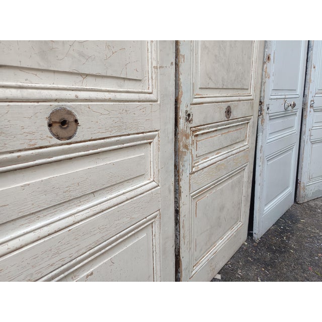 Vintage Cream Fir Doors, Set of 5 For Sale - Image 16 of 18