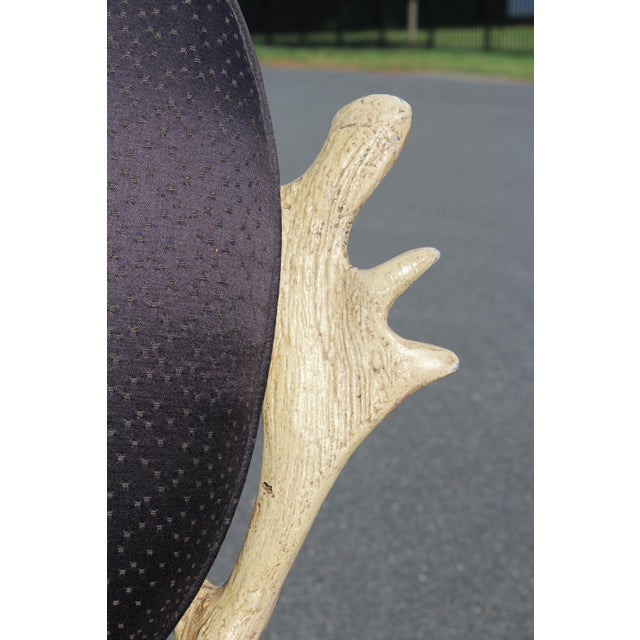 Attributed to Arthur Court Antler Side Chair 1970s For Sale - Image 9 of 18