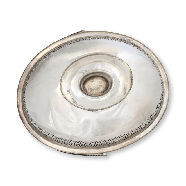 Antique Silverplate Basket With Heraldic Family Crest For Sale In Los Angeles - Image 6 of 9