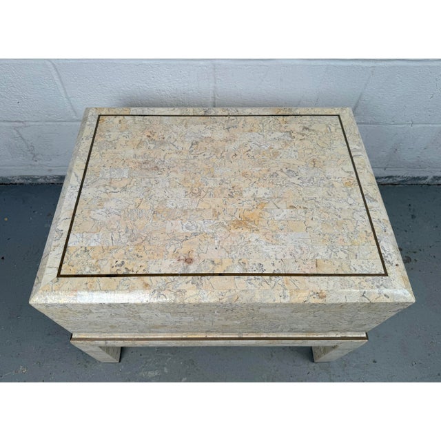 Stone Mid 20th Century Vintage Maitland Smith Tessellated Marble Box For Sale - Image 7 of 12