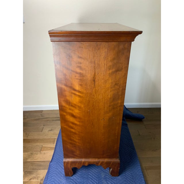 Early 19th Century Cherry Chippendale Tall Chest For Sale In Buffalo - Image 6 of 18