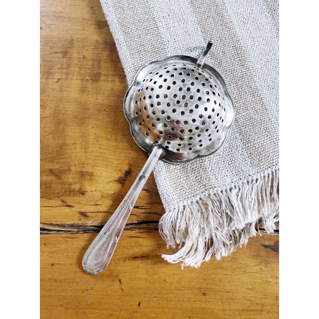 1920s Silver Plated Tea Strainer From Hong Kong & Shanghai Hotels For Sale In New York - Image 6 of 6