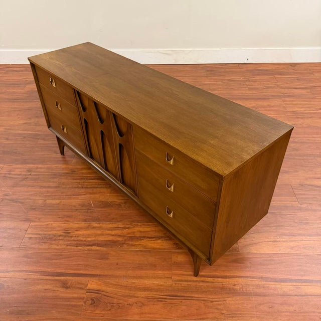 Broyhill Brasilia Broyhill Brasilia Vintage Lowboy Dresser For Sale - Image 4 of 11