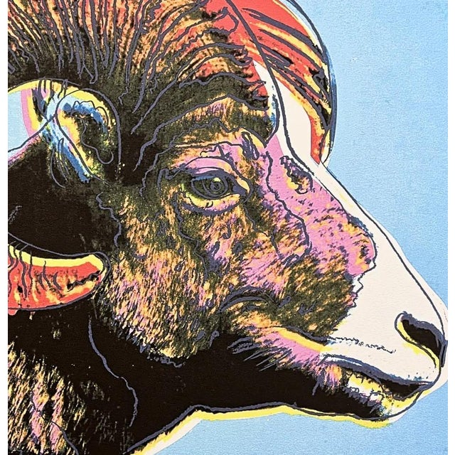 After Andy Warhol, Bighorn Ram Pink-Blue, 1980s, Print For Sale - Image 4 of 6