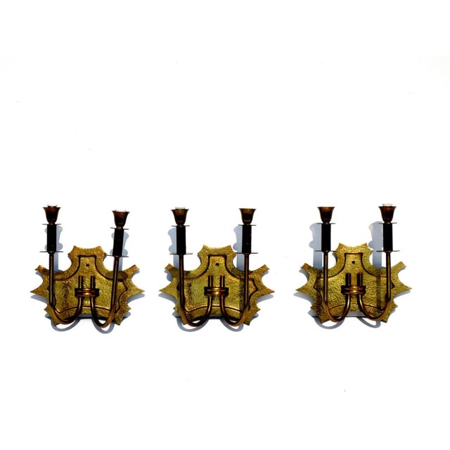 Mid-Century Modern Italian Wall Lamps by Osvaldo Borsani, 1940s, Set of 3 For Sale - Image 3 of 7