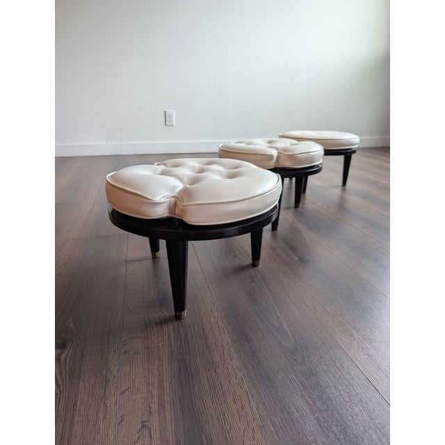 Mid-Century Modern MCM Black & White Stacking Footstools by M Hayat & Bros For Sale - Image 3 of 9