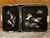 Set of 3 Mid 20th Century Japanese Maki Style Black Lacquer Effect Resin Two Trays Gold Painted Cranes For Sale - Image 13 of 13