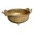 1970s Vintage Brass Bowl or Cachepot With Botanical Handles For Sale