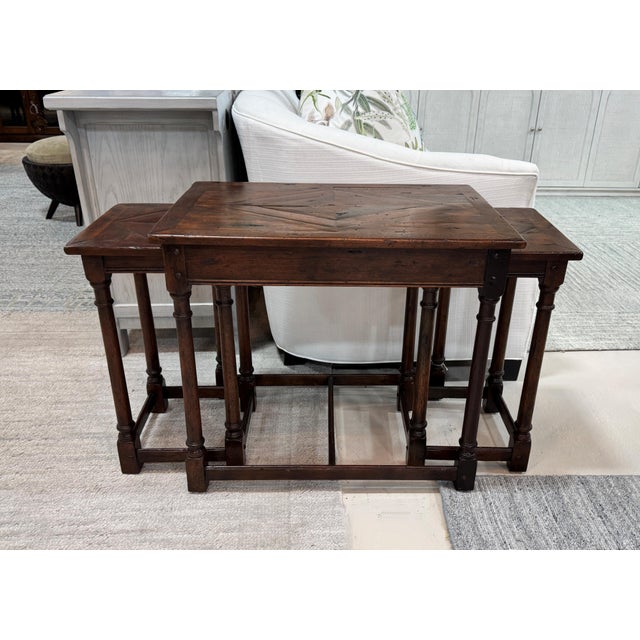 English Theodore Alexander Castle Bromwich Orchard Nest of Tables, Nesting Tables - Set of 3 For Sale - Image 3 of 12