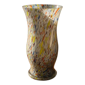 Vintage Murano-Style Confetti Art Glass Vase
