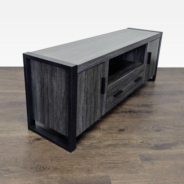 Walker Edison Industrial Modern Wood Tv Stand For Sale - Image 4 of 9