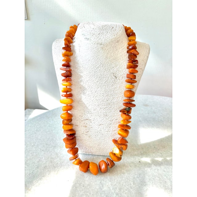 Gorgeous Long vintage butterscotch Amber necklace restrung.